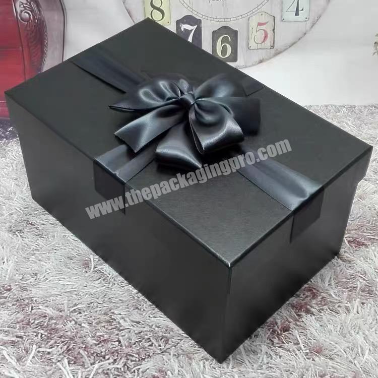 OEM Factory custom black foldable printing gift paper box