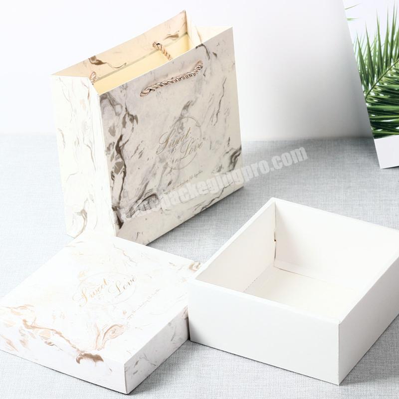 OEM Factory Customized Design Gift Marble Paper Packing Boxes With Private Label