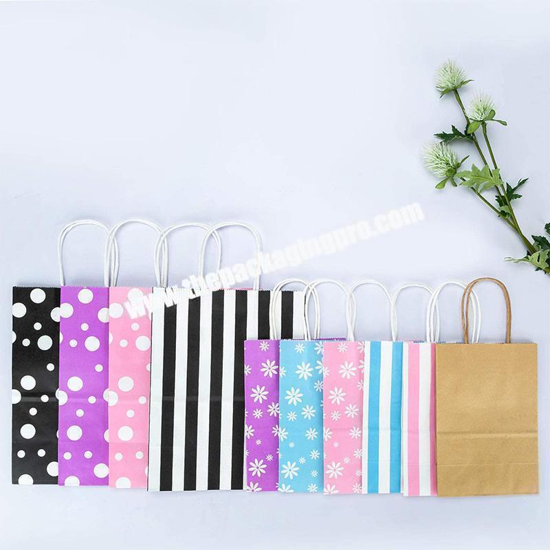 OEM Factory handle bags custom printing two color gift paper bag