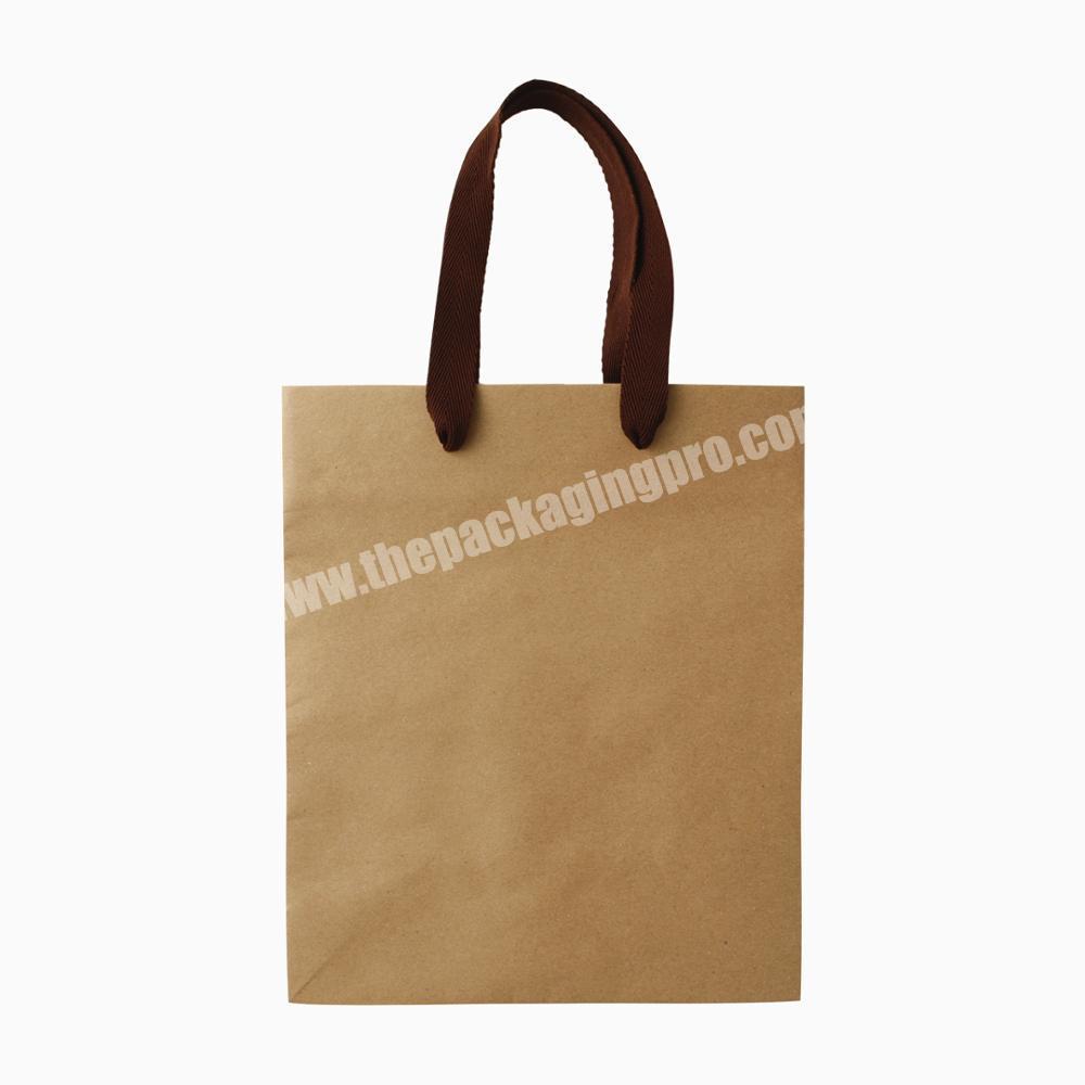 OEM Factory kraft paper bag with handles blank printing for Wedding Party Fashionable clothes Gifts paper packaging