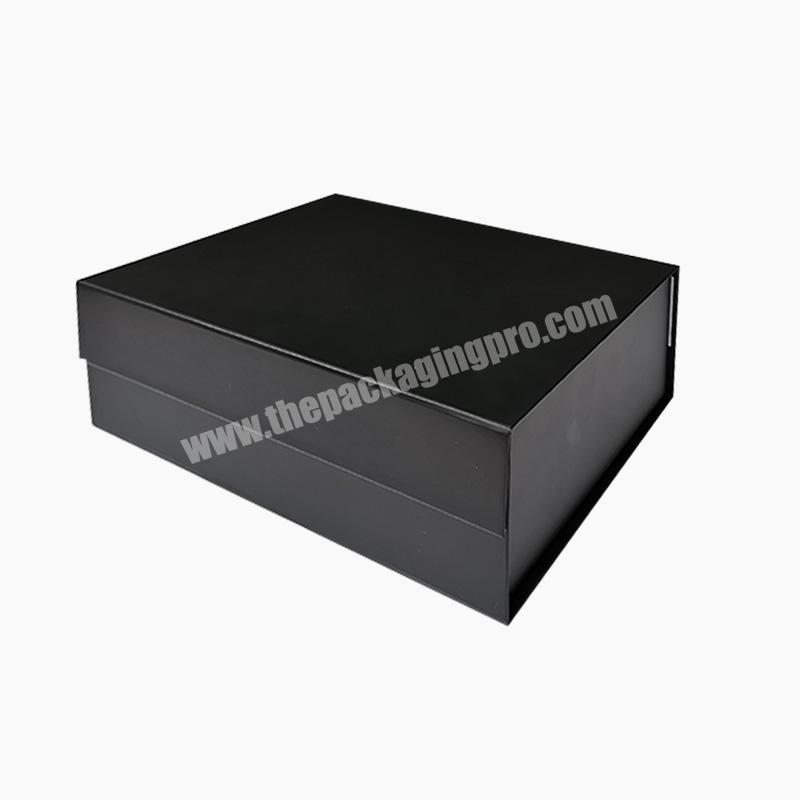 OEM factory made cheap price custom luxury gift black magnetic box with LOGO
