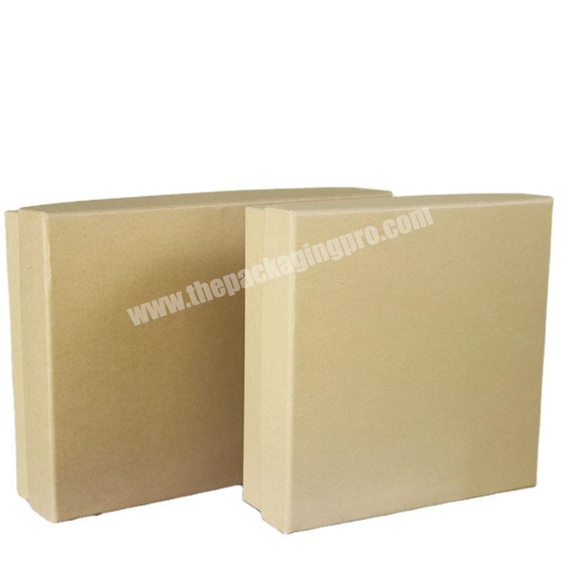 OEM Factory Manufacture paper packaging gift box brown color removeable lid gift box universal large gift box