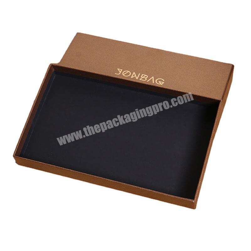 OEM Factory Two piece Lid and bottom box wholesale paper box golden printing with logo foil stamping rigid box