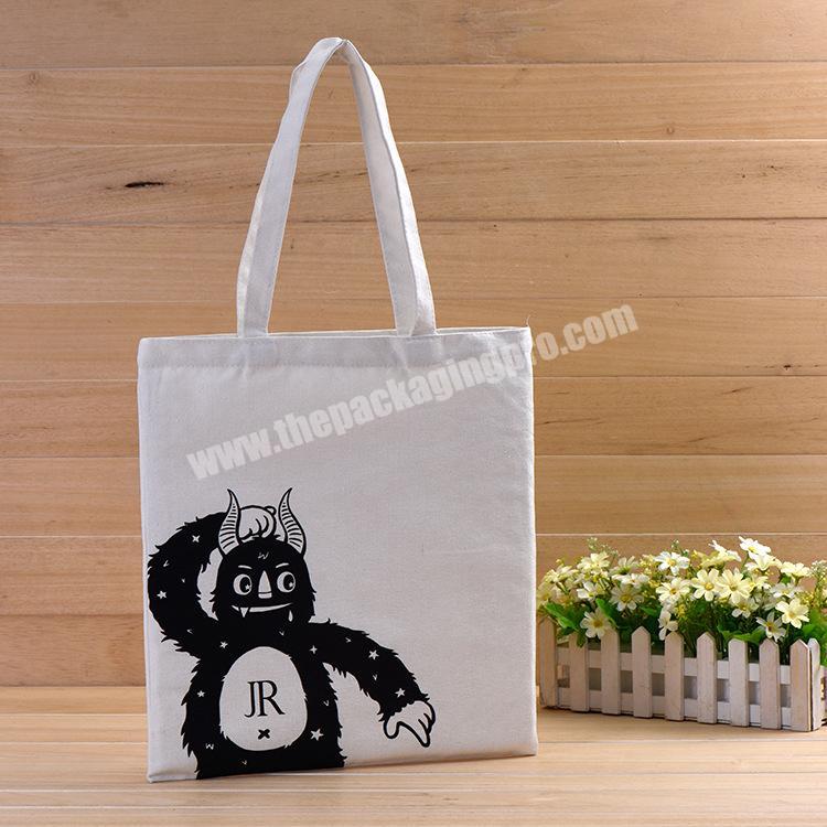 OEM good quality white cotton canvas bag for packaging tshirt
