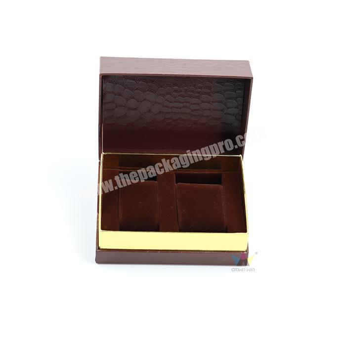 OEM GuangDong PU Leather Rectangular Beauty Paper Biodegradable Couple Watch Gift Box With  Custom Logo