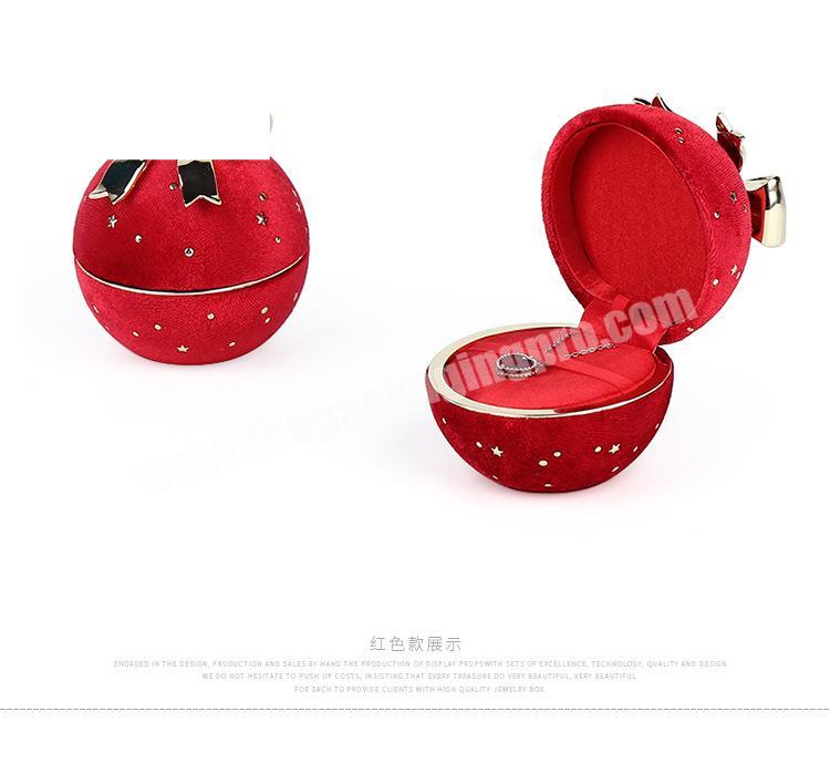 Oem high quality jewelry necklace display storage gift box customized logo blue velvet jewelry packaging box
