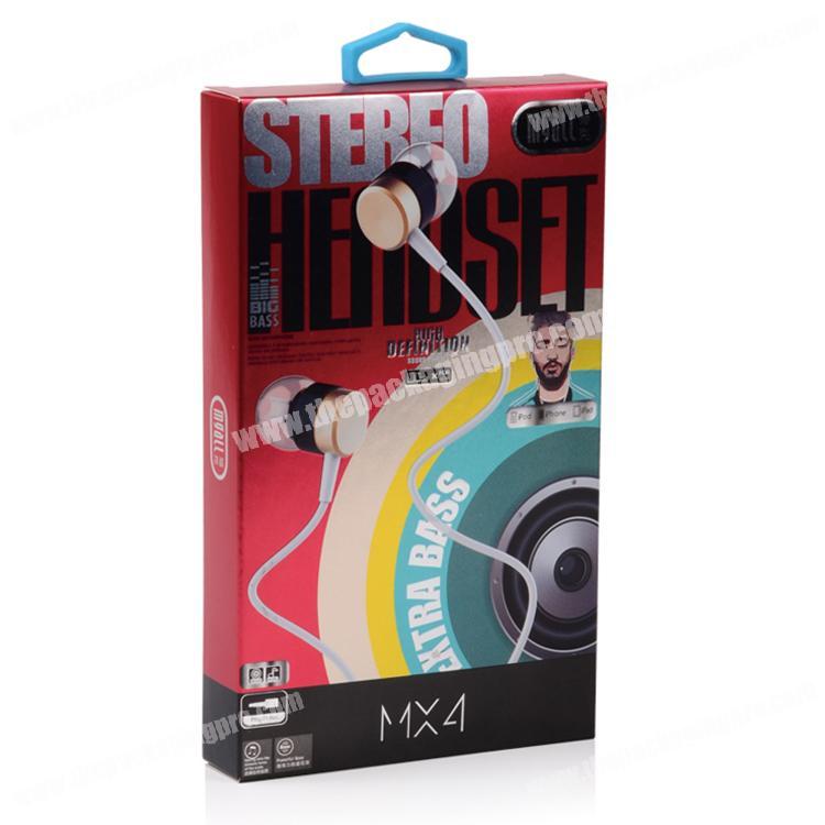 OEM high quality printing color headset carton packaging box