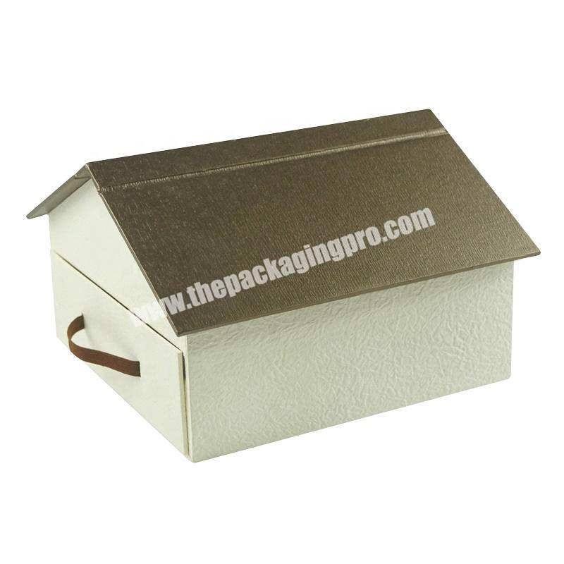 OEM house boxes design house shaped gift box for perfume set