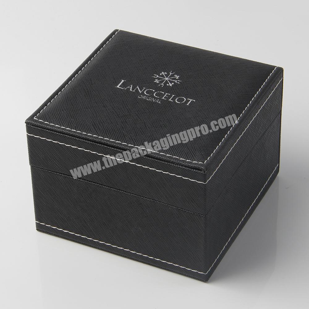 OEM leather covers plastic clamshell watch box man gift packing