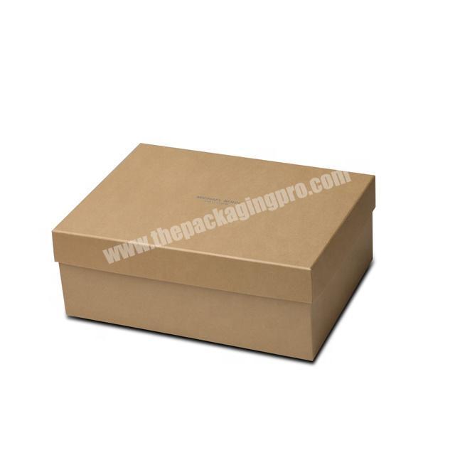 Oem Lid And Base Box Custom Baby Gift Clothes Packaging brown Kraft Paper Box