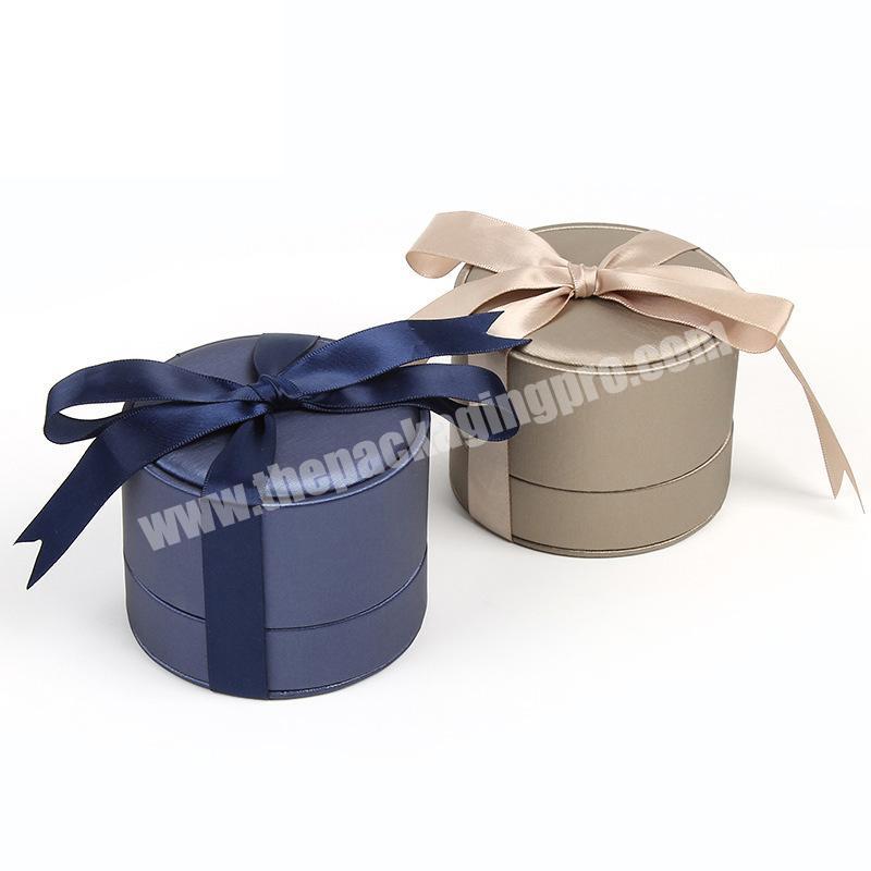 Oem luxury jewelry ring display storage gift box custom logo jewelry blue packaging box