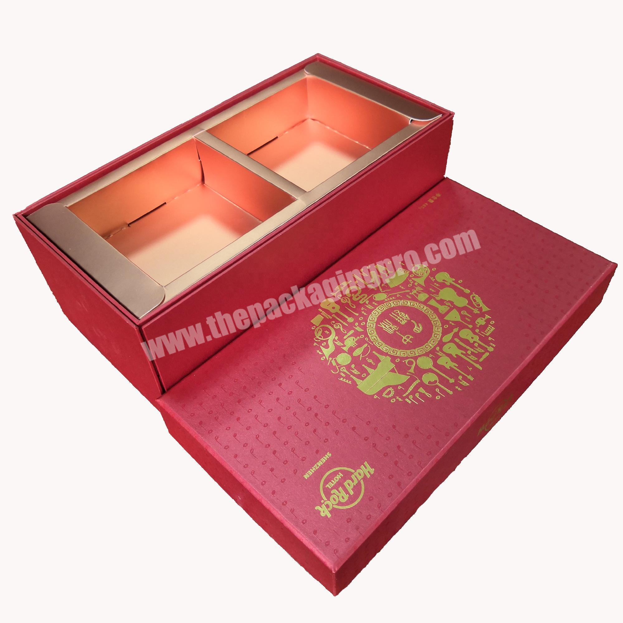 OEM ODM Coated Paper Mooncake Box Packaging With Handle
