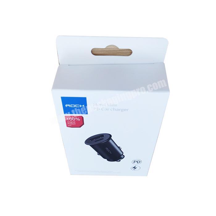 OEM USB car charger packaging box paper box for travel adaptor