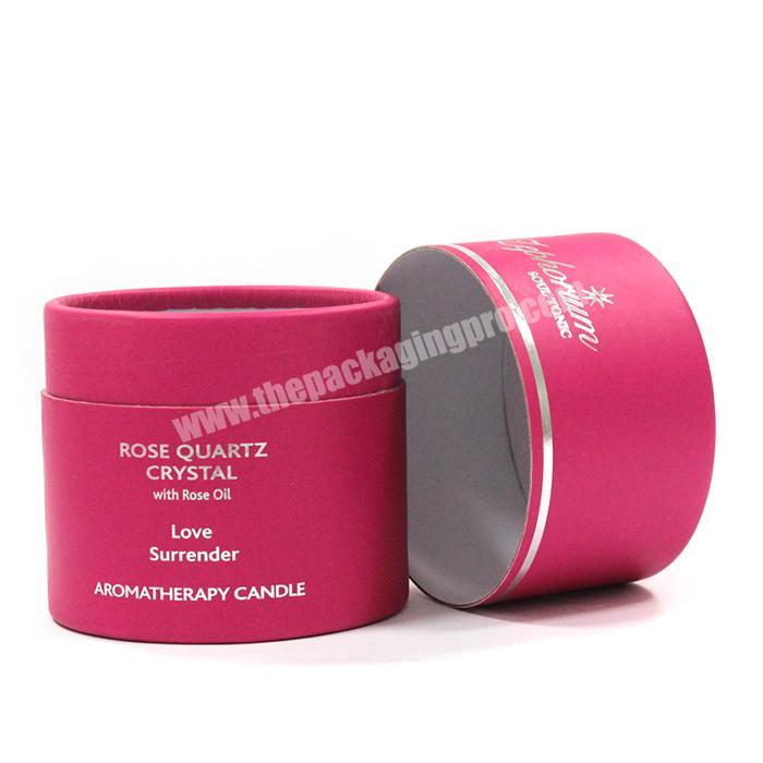 Off-set printed cardboard round candle box tube recycled paper tube