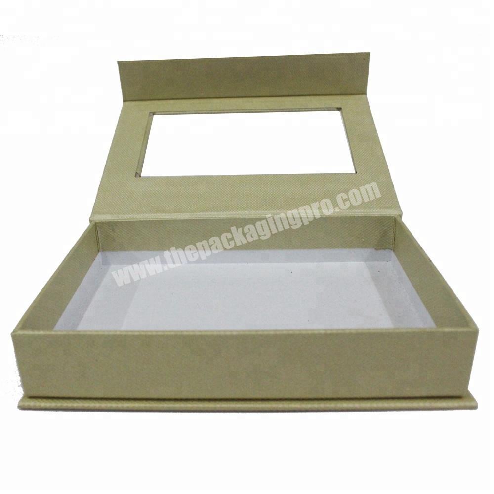 Offset printing factory high quality gift box with clear window