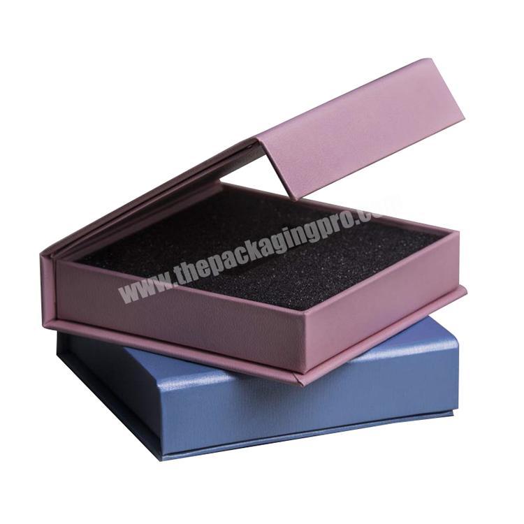 Offset printing  matte black gift box packaging cardboard paper box black magnetic small gift box