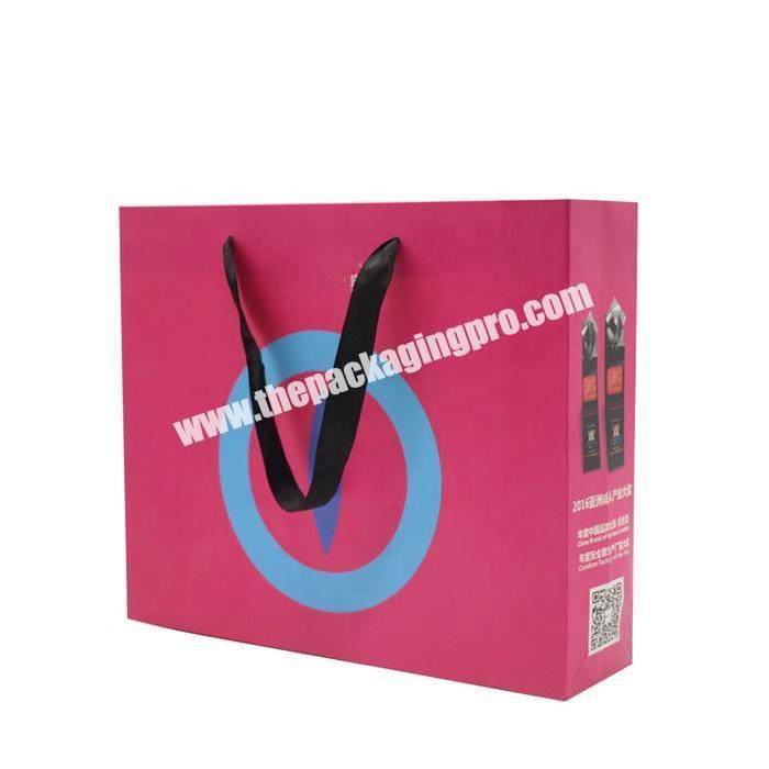 Offset printing paper shopping packaging bag with custom logo