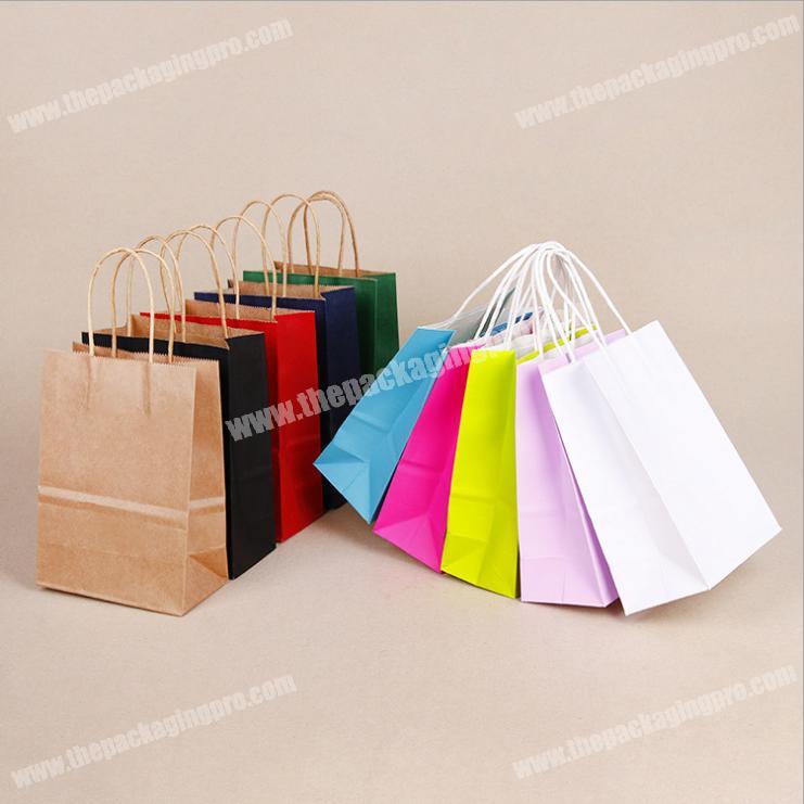 online shopping Kraft paper bag gift paper bag wholesale shopping carrier custom logo tote bag with logo printing