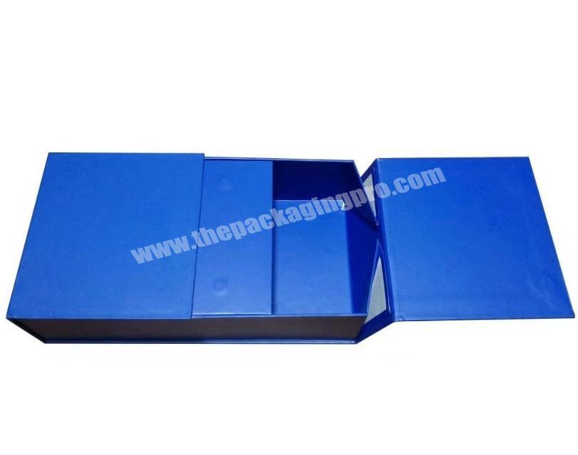 Opening with Magnetic Closure in the Middle Double Sided Adhesive Tape Folding Rigid Box