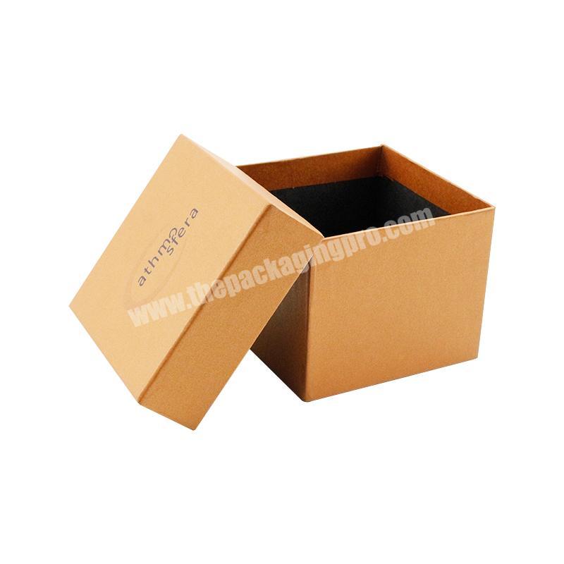 Orange custom printing square cardboard lid and base facial cream face cream skin care packaging box