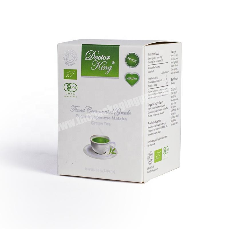 Organic Japanese matcha green tea bag tea bags box packaging custom