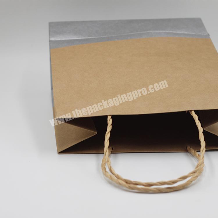 Origin brown kraft paper packing bag accept custom logo printing hot sale in China