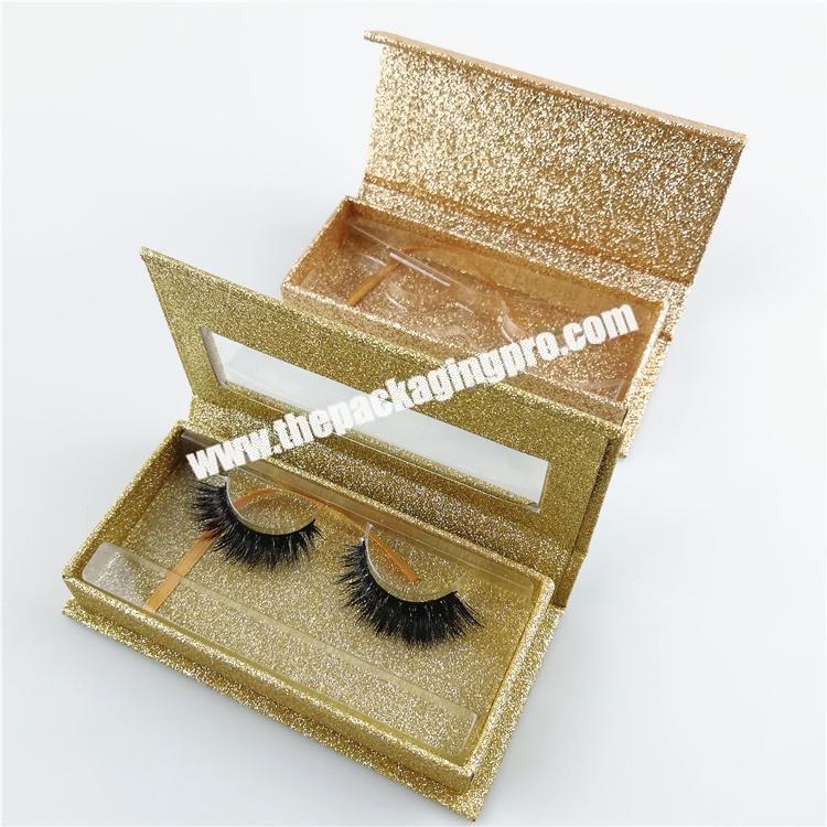 Own Brand Custom Cosmetic False Eyelash Clear Carton Paper Packaging Box with Private Label