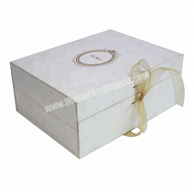 Packaging boxes custom logo gift box cardboard with ribbon