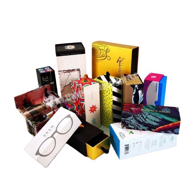Packaging Boxes Glasses Cardboard Lid And Base Rigid Drawer 3D Gift Box