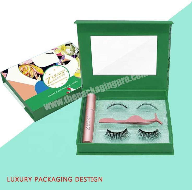 Packaging Eyelash Box Luxury, Paper Gift Box With Mirror For Wholesale