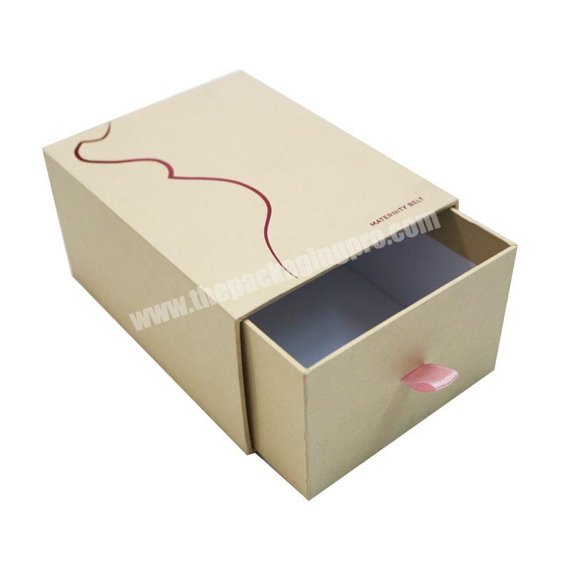 Packaging supplier eco friendly  brown kraft box cardboard drawer packaging box