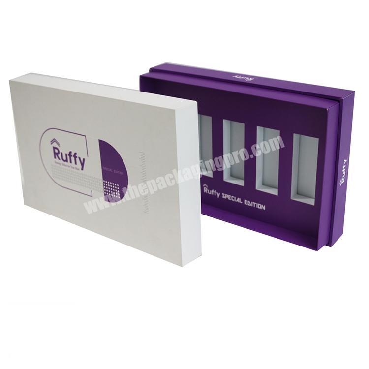 Packaging supplier for high quality cosmetic box with foam insert of cardboard storage boxes with lids and custom desig