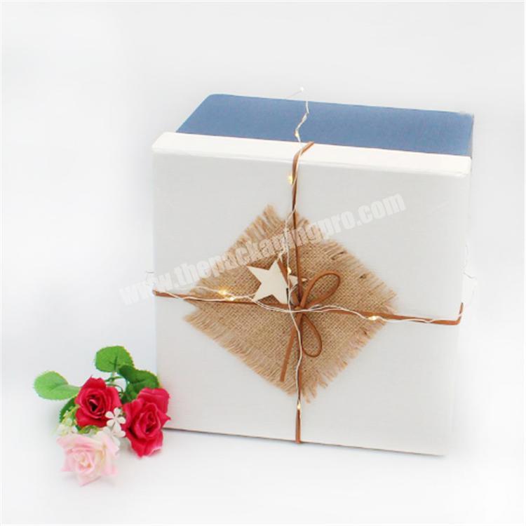 packing box white cube gift box with lid gift boxes