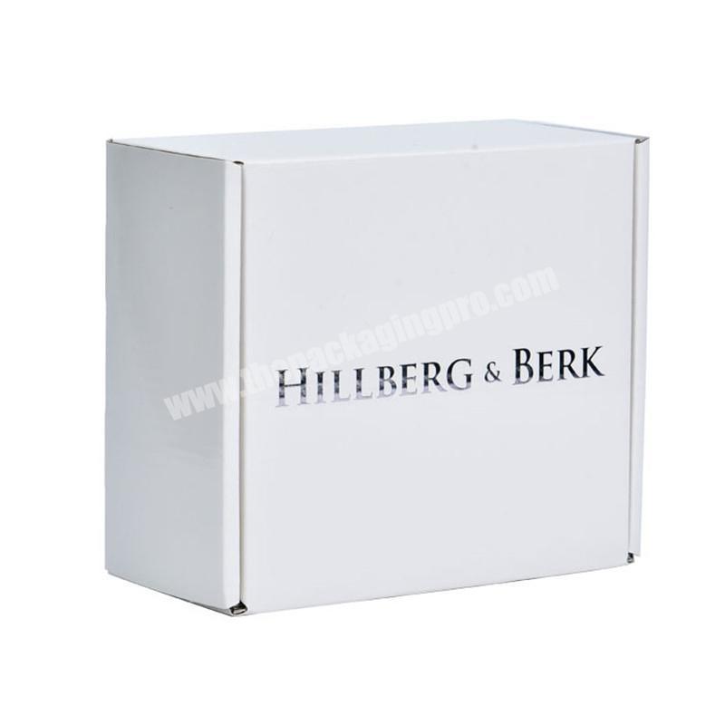 Packing boxes cardboard black corrugated mailer box white