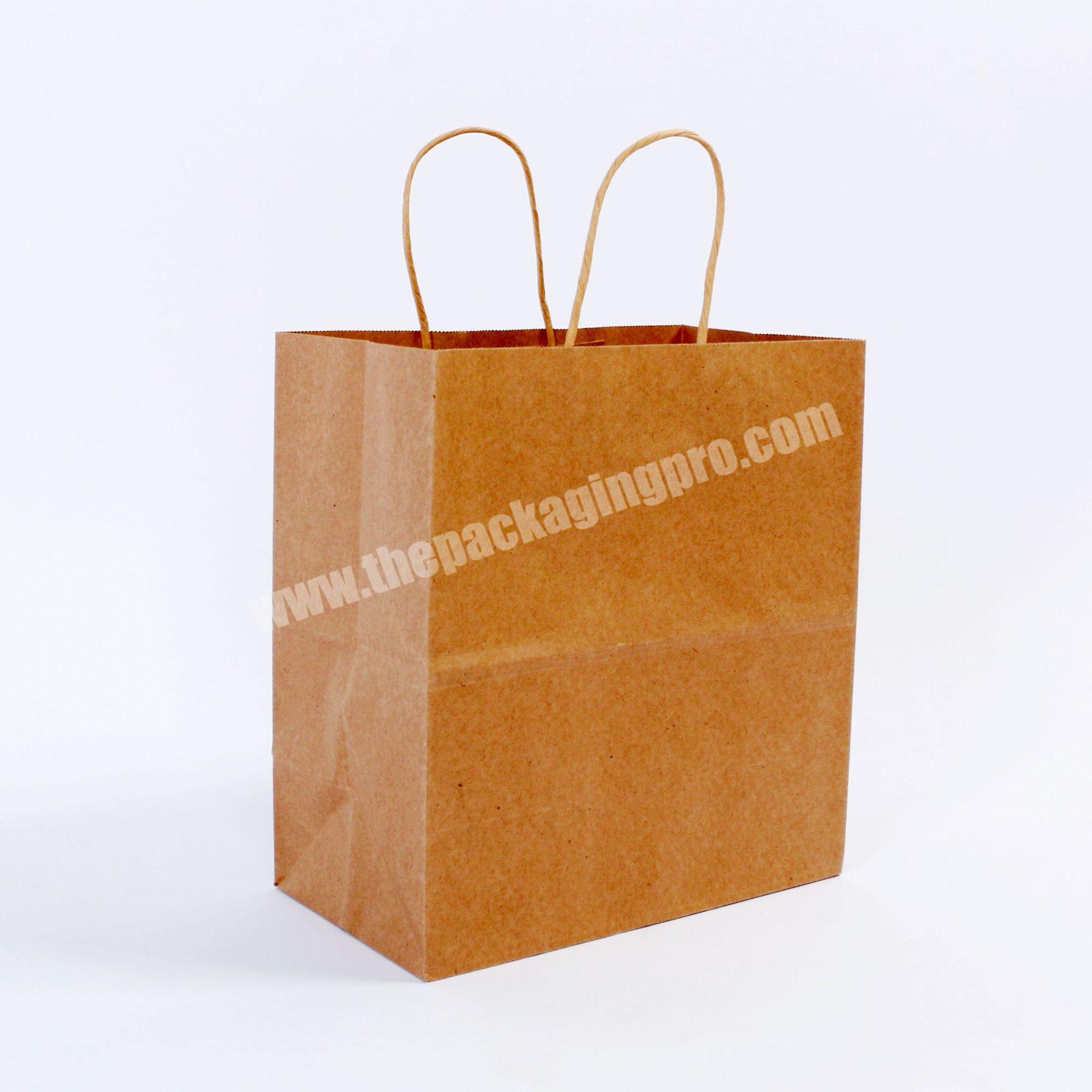 Paper Bag Shopping Kraft Paper Take away Shopping Bag LOGO paper Shopping Bag in  stock