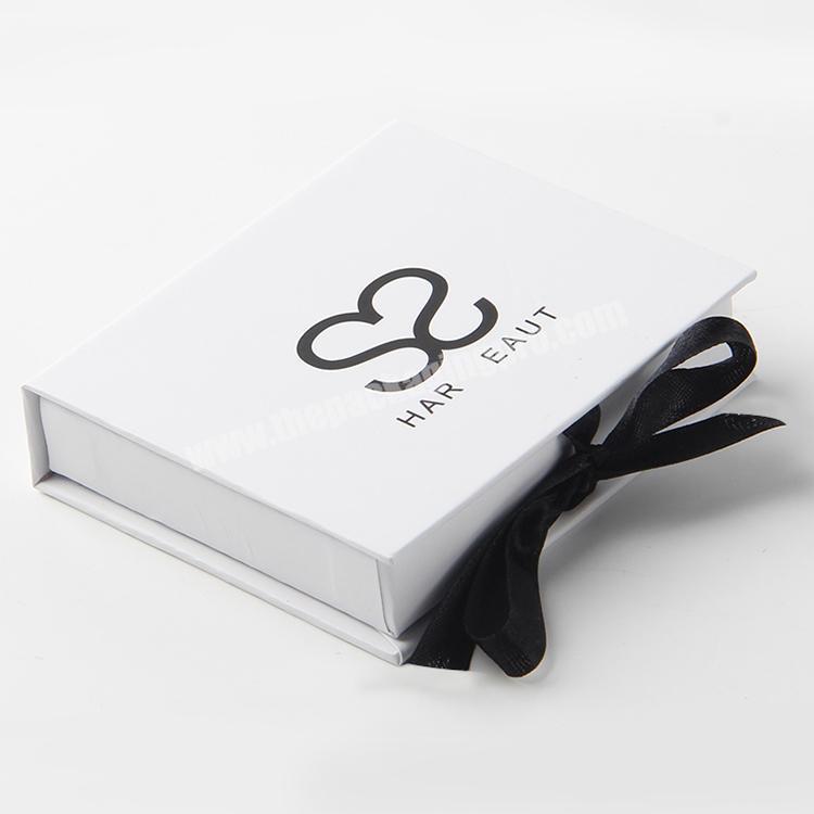 Paper box high end decorative color printing white kraft foldable paper shoe box
