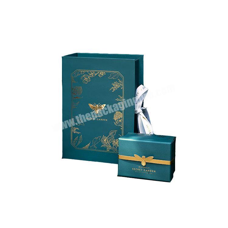 Paper Box Magnetic Book Gift Rigid Boxes With Ribbon