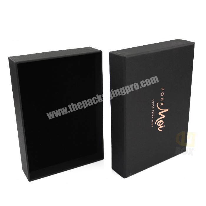 Paper Box Packaging Black Custom Logo Gift Rigid Square Eco Cardboard Boxes