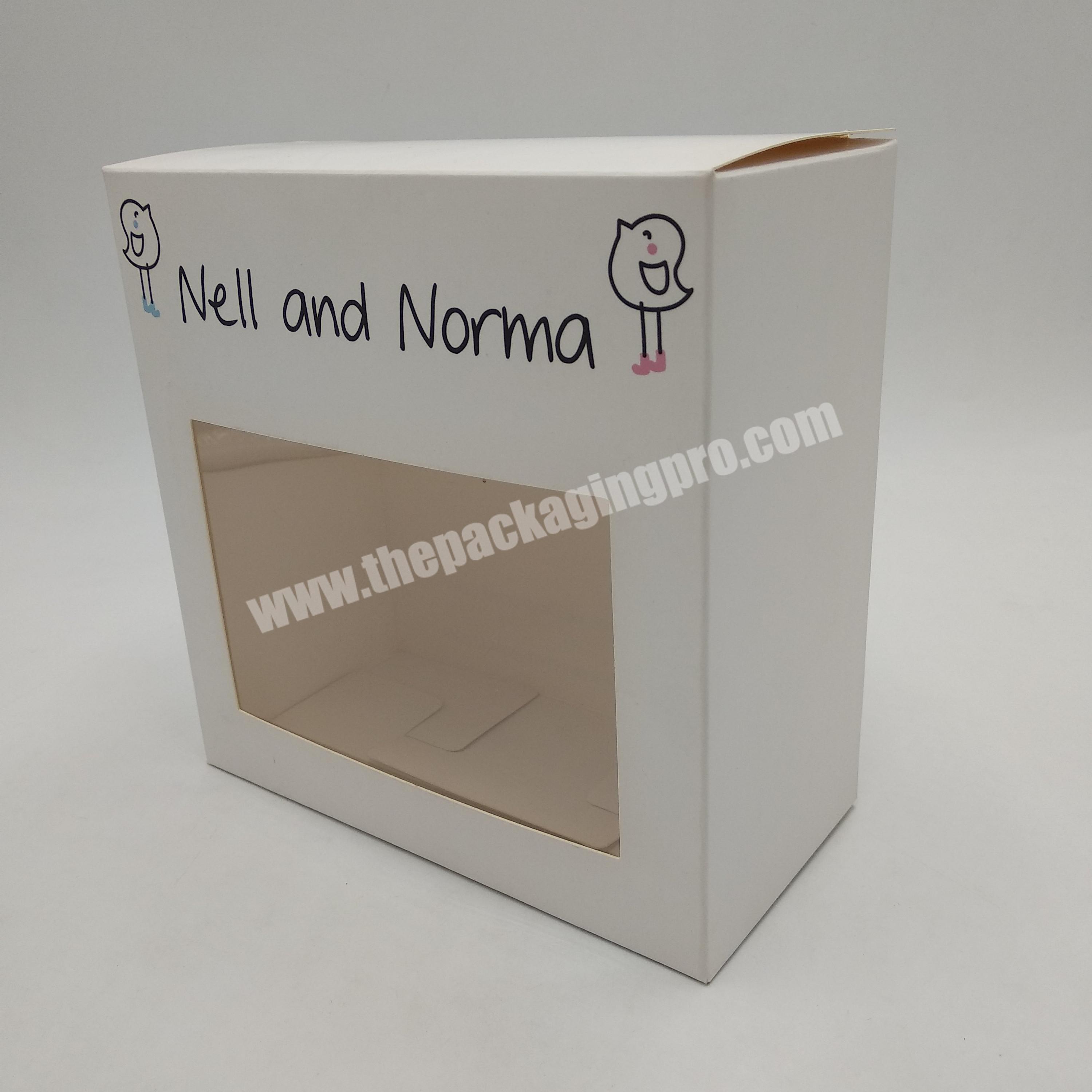 paper cardboard box with PVC window custom LOGO box for light