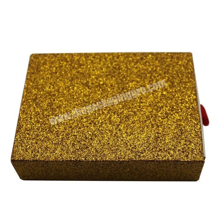 paper christmas gold glitter sparkle gift drawer sliding packaging box
