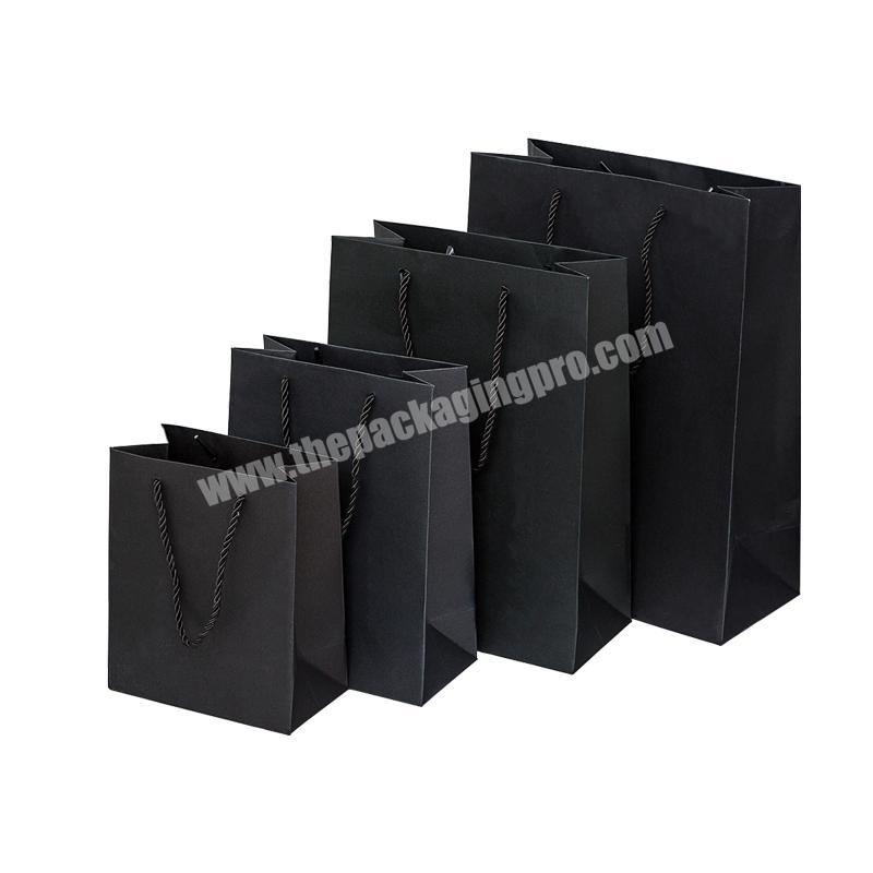 Paper Clothes Package Black Paperboard Gift Bag Birthday Festival Christmas Party Gift Bag Paper Bag