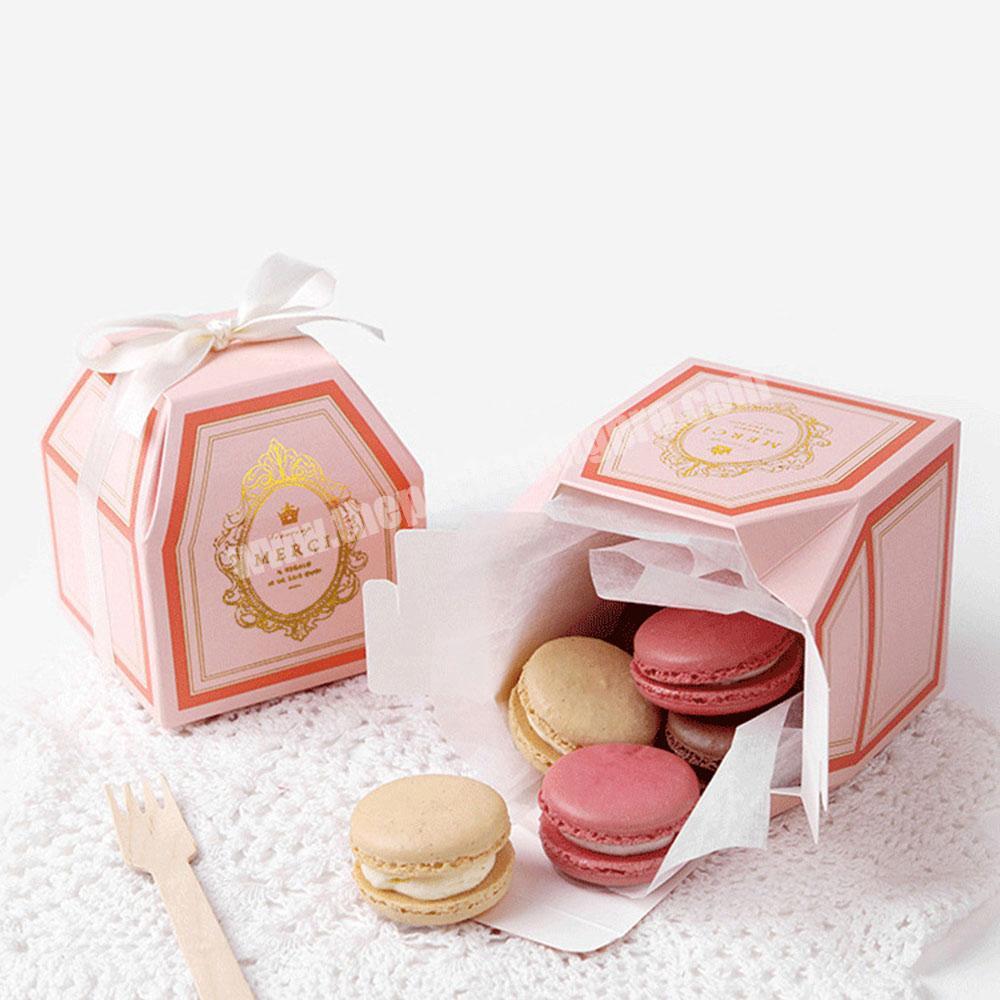 Paper cookie and cake chocolate ribbon boxs