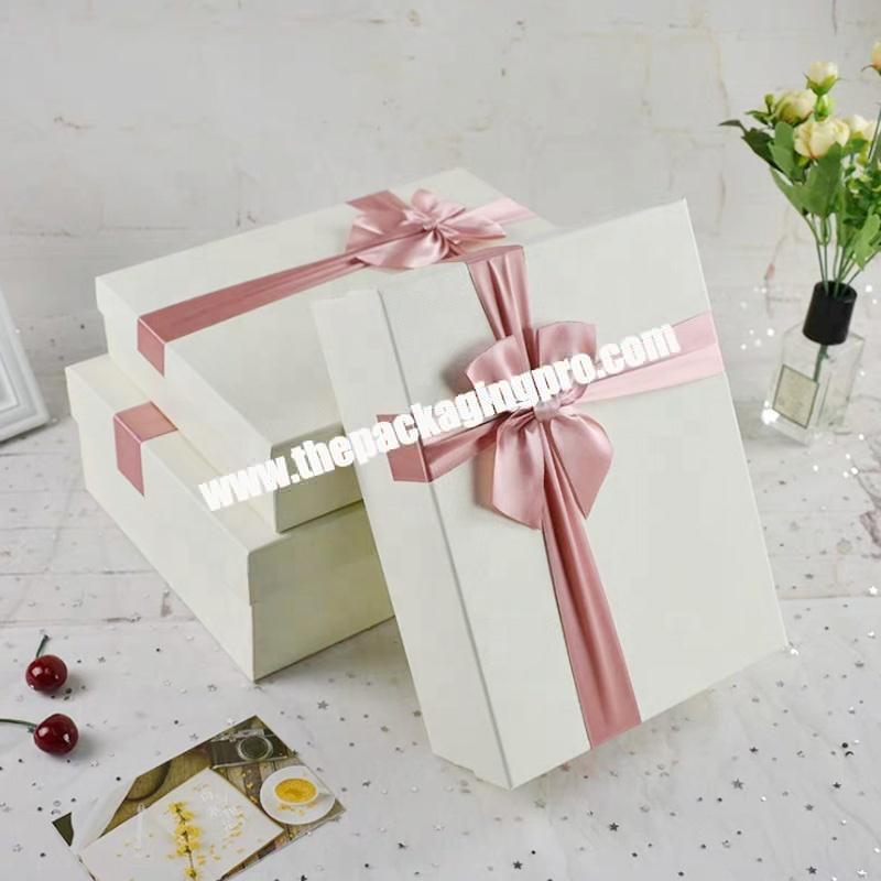 Paper Custom Handmade Hard Flip Magnetic Jewelry Wholesale Packaging Heavy Duty Cardboard paper Boxes with ribbon