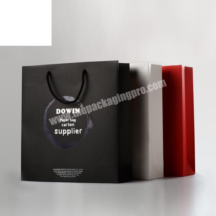 Paper gift bag with handle CMYK printing paper bag with matte lamination