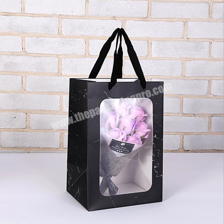 paper gift bags custom pvc shopping bag flower delivery box cardboard