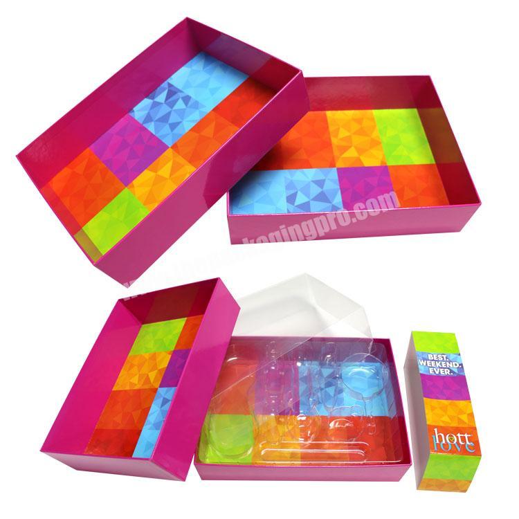 paper gift box packaging with blister and sleeve