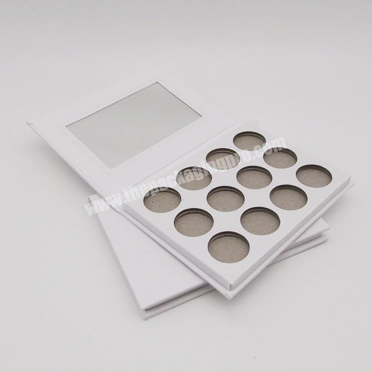 Paper makeup packing empty eyeshadow palette packaging box for cosmetic private label customized packaging palette