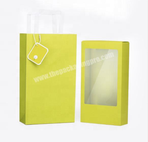 Paper packaging box with window