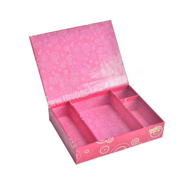 Paper Packaging Gift Card Storage Box With Inner Dividers And Mirror