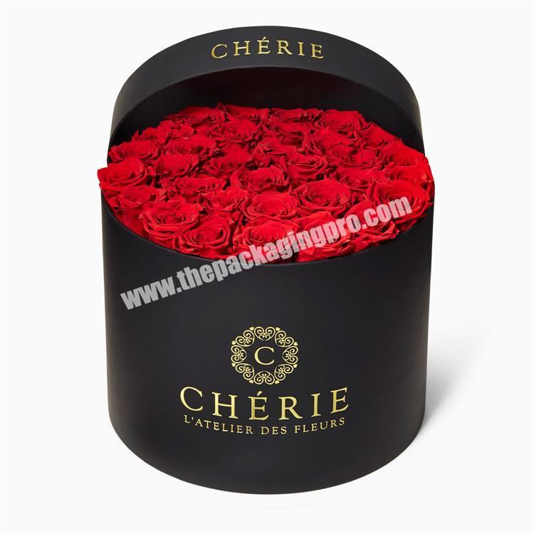 paper packaging luxury round hat box for flowers